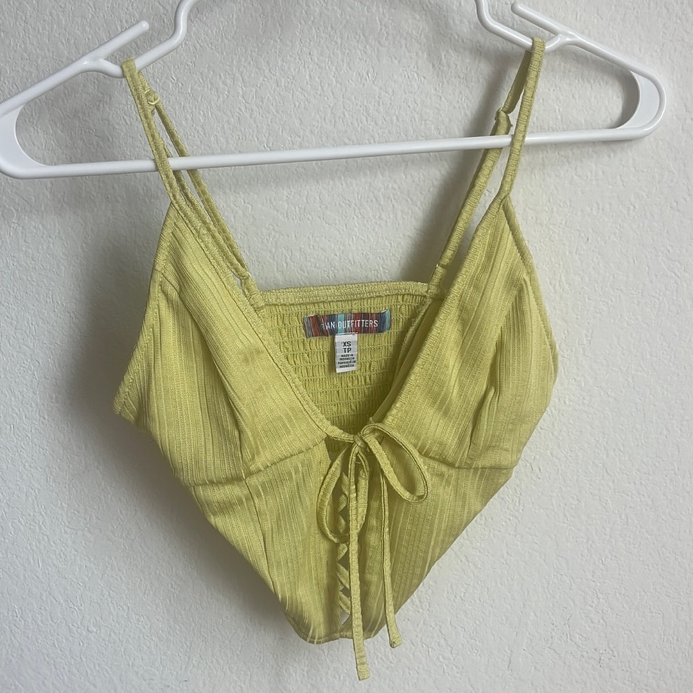Urban Outfitters green/yellow crop top perfect for a night out